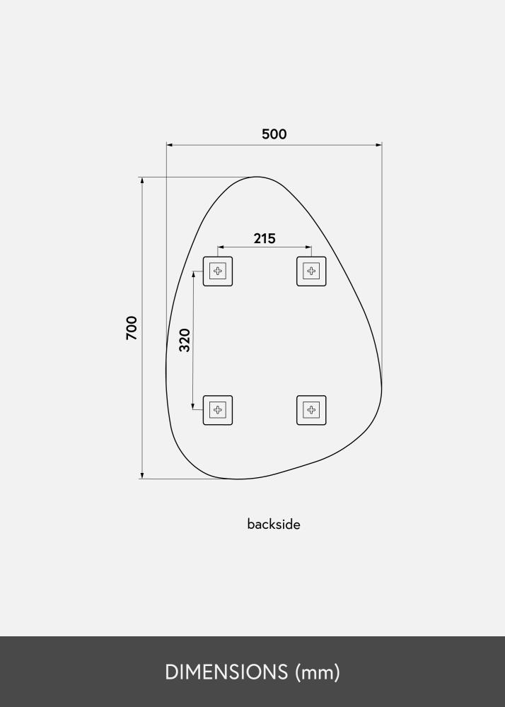 KAILA Spejl Shape I 50x70 cm