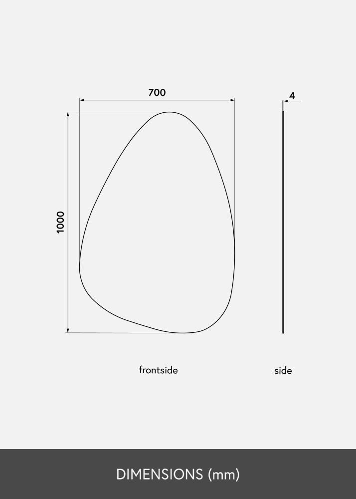 KAILA Spejl Shape I 70x100 cm