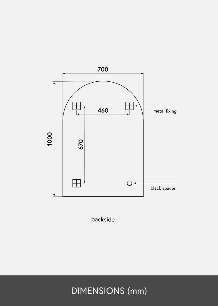 KAILA Spejl Cut Oval 70x100 cm