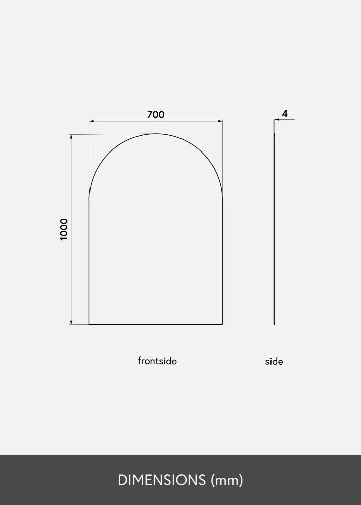 KAILA Spejl Cut Oval 70x100 cm